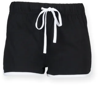 SF Clothing Kids' retro shorts in Black / White, voorkant