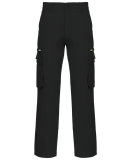 Kariban Multi pocket trousers in Black, voorkant
