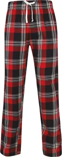 SF Clothing Heren loungebroek met tartanruit in Red / Navy Check, voorkant