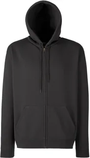 Fruit of the Loom Heren Premium hoodie met volledige rits in Charcoal, voorkant