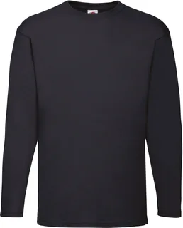 Fruit of the Loom Value Weight Longsleeves T-shirt in Deep Navy, voorkant
