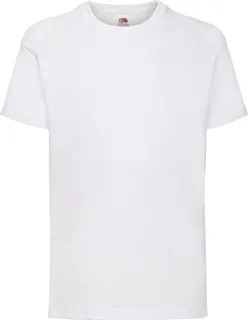 Fruit of the Loom Valueweight kids' T-shirt in White, voorkant