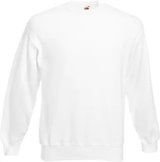Fruit of the Loom Set-In Sweater in White, voorkant