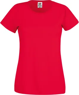Fruit of the Loom Lady-Fit Original T-shirt in Red, voorkant