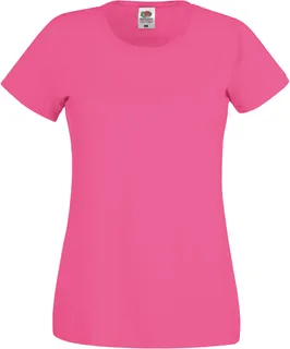 Fruit of the Loom Lady-Fit Original T-shirt in Fuchsia, voorkant