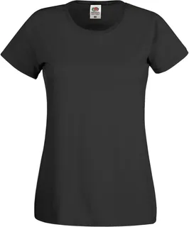 Fruit of the Loom Lady-Fit Original T-shirt in Black, voorkant