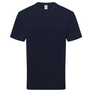 Fruit of the Loom Puur katoenen T-shirt in Deep Navy, voorkant