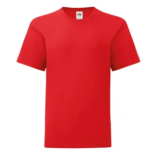Fruit of the Loom Iconic 195 T kids’ t-shirt in Red, voorkant