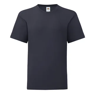 Fruit of the Loom Iconic 195 T kids’ t-shirt in Deep Navy, voorkant
