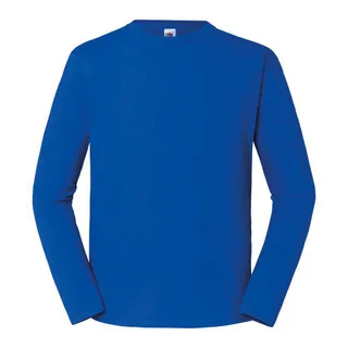 Fruit of the Loom T-shirt Iconic 195 met lange mouwen in Royal Blue, voorkant
