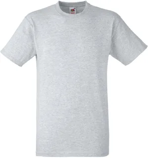 Fruit of the Loom American zwaar T-shirt in Heather Grey, voorkant