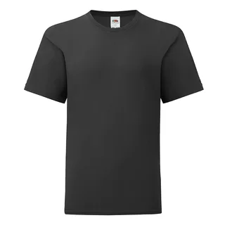 Fruit of the Loom Iconic 150 T kids’ t-shirt in Black, voorkant