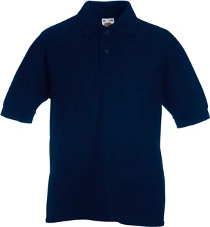 Fruit of the Loom 65/35 Kids' polo in Navy, voorkant