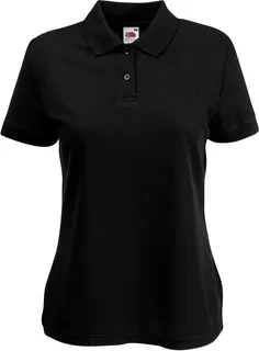 Fruit of the Loom Lady-fit 65/35 Polo (63-212-0) in Black, voorkant