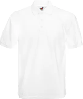 Fruit of the Loom Heavyweight 65:35 Polo in White, voorkant