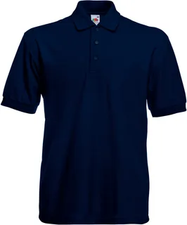 Fruit of the Loom Heavyweight 65:35 Polo in Deep Navy, voorkant