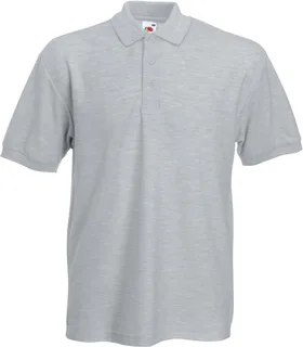 Fruit of the Loom Heavyweight 65:35 Polo in Heather Grey, voorkant