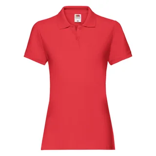 Fruit of the Loom Damespolo Premium in Red, voorkant