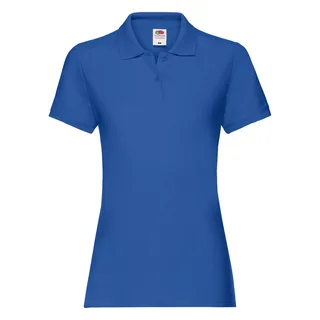 Fruit of the Loom Damespolo Premium in Royal Blue, voorkant