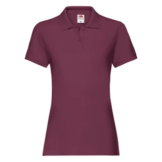 Fruit of the Loom Damespolo Premium in Burgundy, voorkant