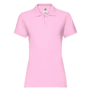Fruit of the Loom Damespolo Premium in Light Pink, voorkant