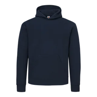 Fruit of the Loom Katoenen sweater met capuchon voor heren in Deep Navy, voorkant