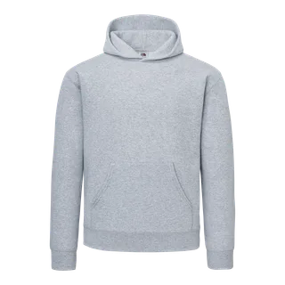 Fruit of the Loom Katoenen sweater met capuchon voor heren in Athletic Heather, voorkant