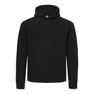 Fruit of the Loom Katoenen sweater met capuchon voor heren in Black, voorkant