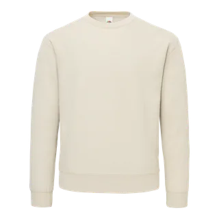 Fruit of the Loom Men's cotton crew neck sweatshirt<br/> in Desert Sand, voorkant