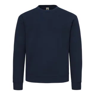 Fruit of the Loom Men's cotton crew neck sweatshirt<br/> in Deep Navy, voorkant