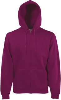 Fruit of the Loom Classic Sweatvest met capuchon (62-062-0) in Burgundy, voorkant