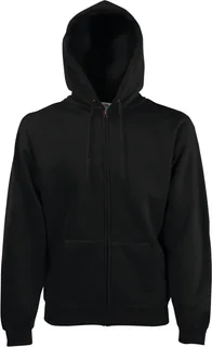 Fruit of the Loom Classic Sweatvest met capuchon (62-062-0) in Black, voorkant