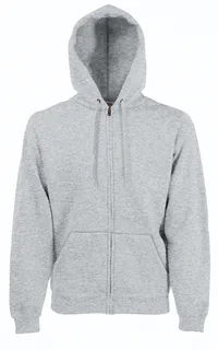 Fruit of the Loom Classic Sweatvest met capuchon (62-062-0) in Heather Grey, voorkant