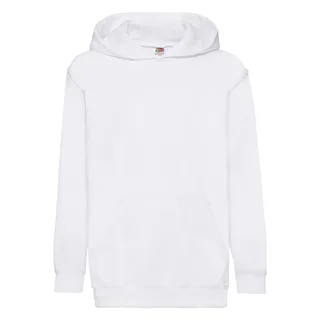 Fruit of the Loom Kinderhoodie in White, voorkant