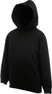 Fruit of the Loom Kids Classic sweater met capuchon (62-043-0) in Black, voorkant