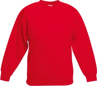 Fruit of the Loom Kids Classic Set-in Sweater (62-041-0) in Red, voorkant