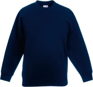 Fruit of the Loom Kids Classic Set-in Sweater (62-041-0) in Deep Navy, voorkant