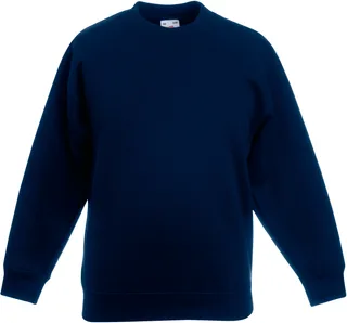 Fruit of the Loom Kids Classic Set-in Sweater (62-041-0) in Navy, voorkant