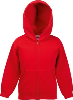 Fruit of the Loom Kids Classic sweatvest met capuchon (62-045-0) in Red, voorkant