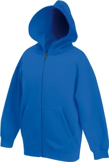 Fruit of the Loom Kids Classic sweatvest met capuchon (62-045-0) in Royal Blue, voorkant