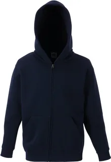 Fruit of the Loom Kids Classic sweatvest met capuchon (62-045-0) in Deep Navy, voorkant