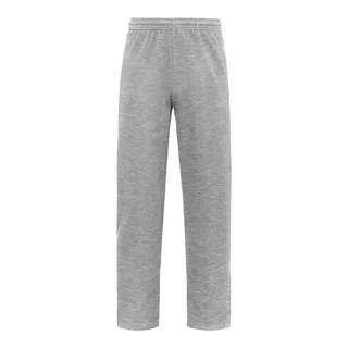 Fruit of the Loom Iconic 250 open hem jogging trousers in Athletic Heather, voorkant