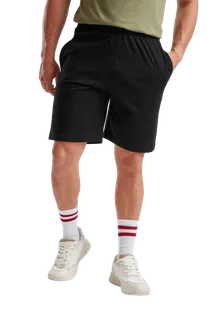 Fruit of the Loom Jersey short in Black, voorkant