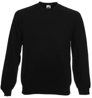 Fruit of the Loom Classic Raglan Sweater (62-216-0) in Black, voorkant