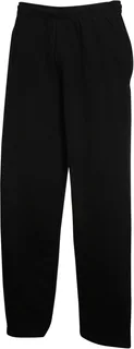 Fruit of the Loom Classic Open Hem Joggingborek (64-032-0) in Black, voorkant