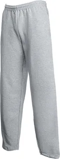Fruit of the Loom Classic Open Hem Joggingborek (64-032-0) in Heather Grey, voorkant