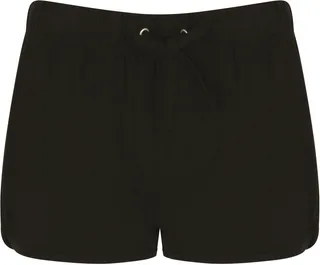 SF Clothing Dames retro short in Black / Black, voorkant