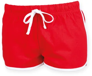 SF Clothing Dames retro short in Red / White, voorkant
