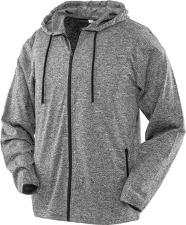 Spiro Heren sweatvest met capuchon in Grey / Black, voorkant