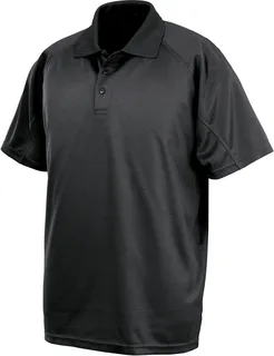 Spiro Performance aircool polo in Black, voorkant
